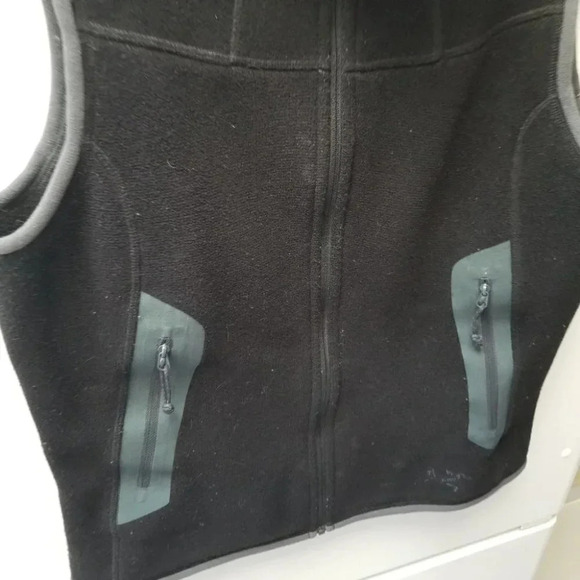 ARC'TERYX black grey fleece vest M - Picture 6 of 11